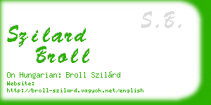 szilard broll business card